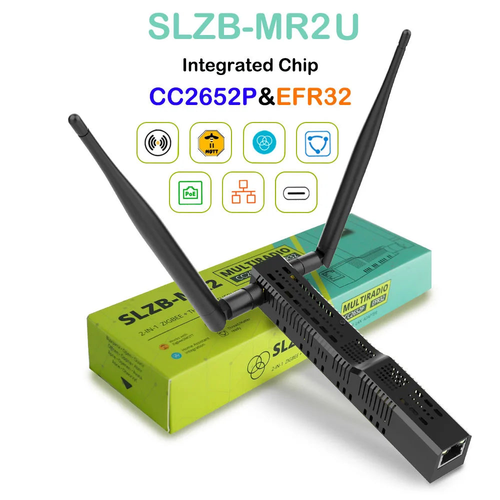 SMLIGHT SLZB-MR1/MR2/MR3/MR4/MRW10 Multiradio Zigbee 3.0 USB WiFi Gateway Coordinator POE Thread Zigbee2MQTT Home Assistant ZHA