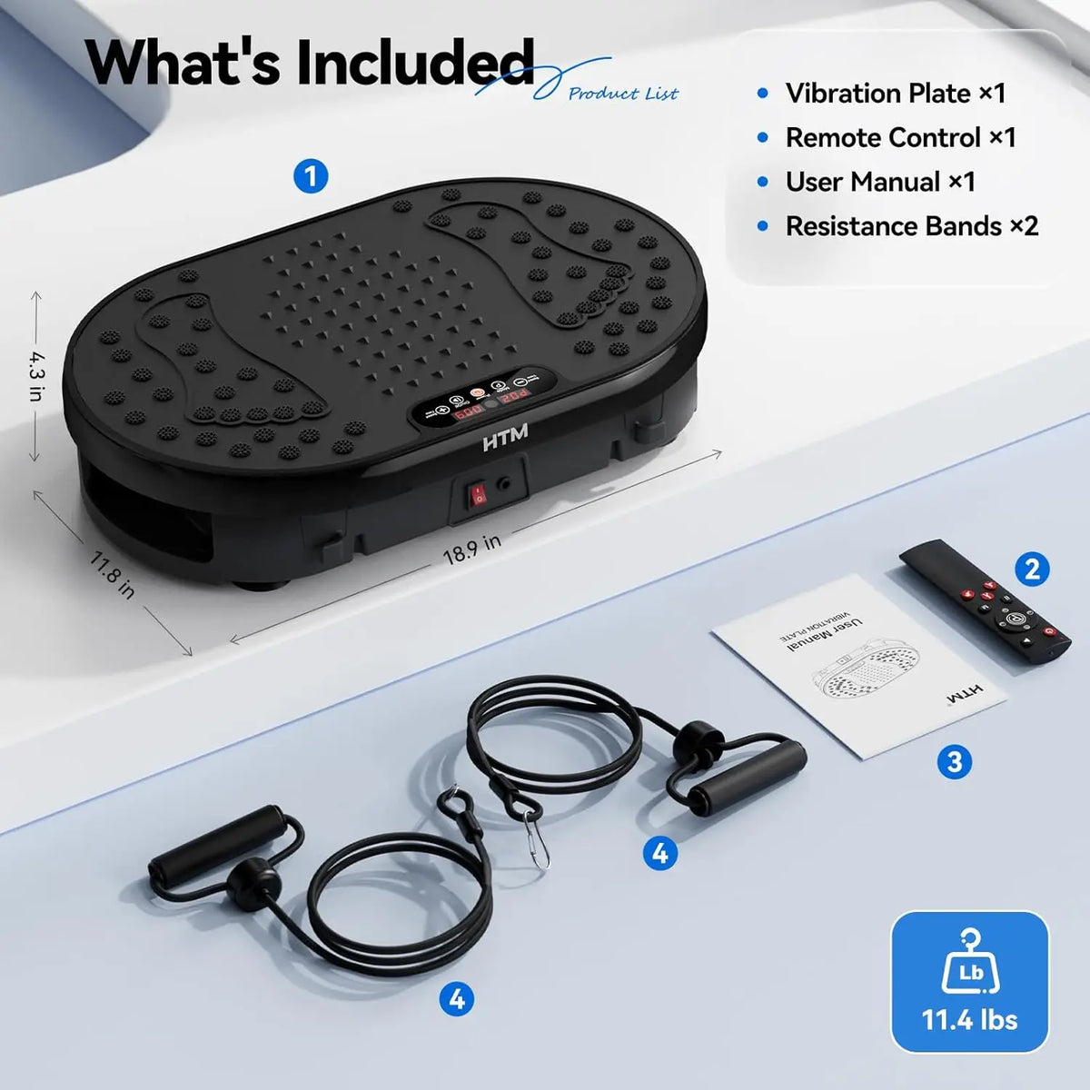 Vibration Plate Exercise Machine 120 Speed Levels 9 Preset Programs Home Fitness Equipment Weight Loss Fat Burning Muscle Toning