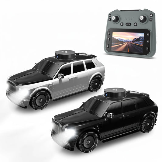 Hotfree 1/24 RC Drift Car with HD Camera, 4WD High Speed FPV Remote Control Car with Dual Joystick Screen Remote, Rotatable & Elevating Camera Live Video, Indoor Outdoor Racing Toy, Birthday Christmas Gift for Kids Boys