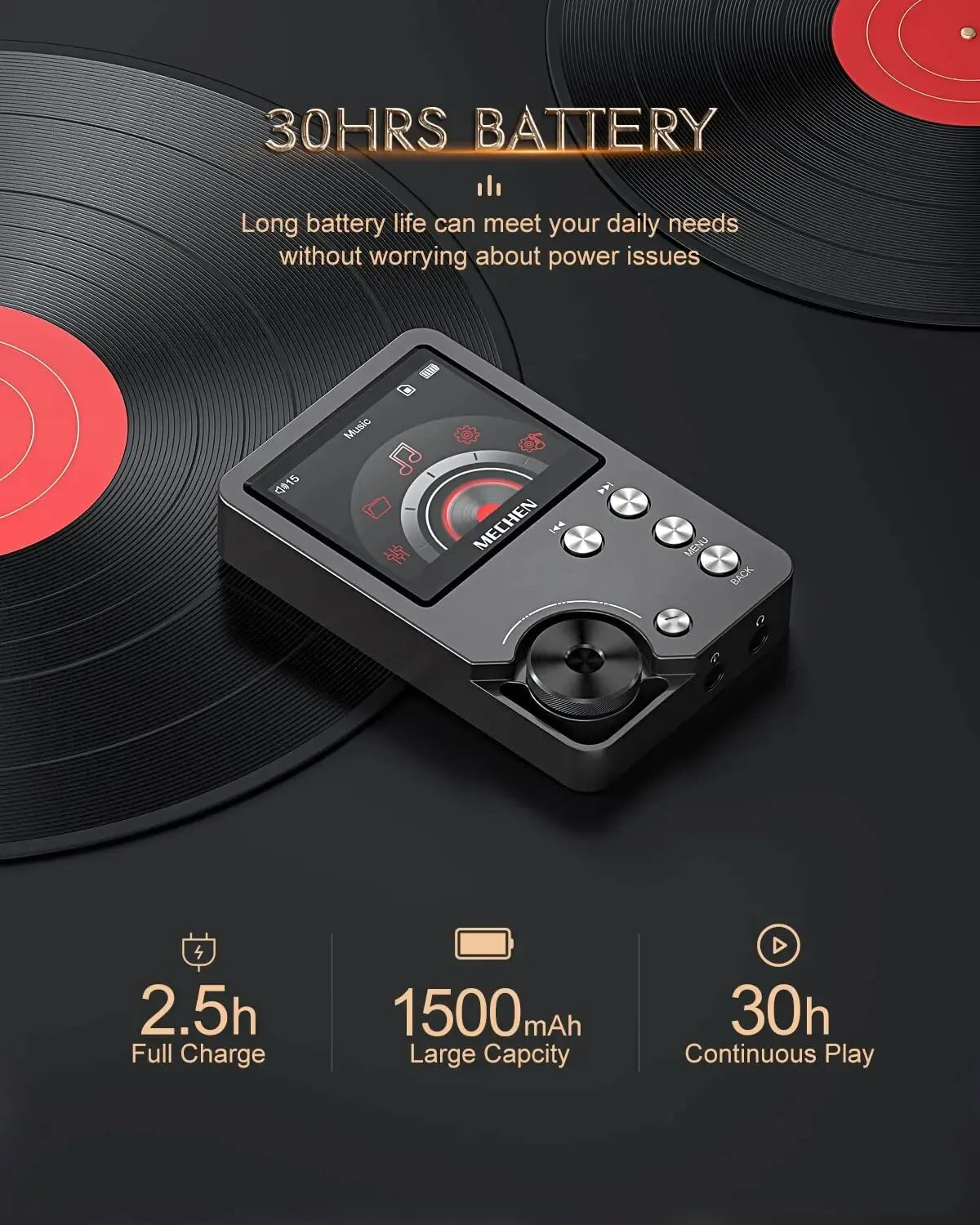 MECHEN High Quality Lossless MP3 Player Support Up to 256GB ( M30 HIFI )