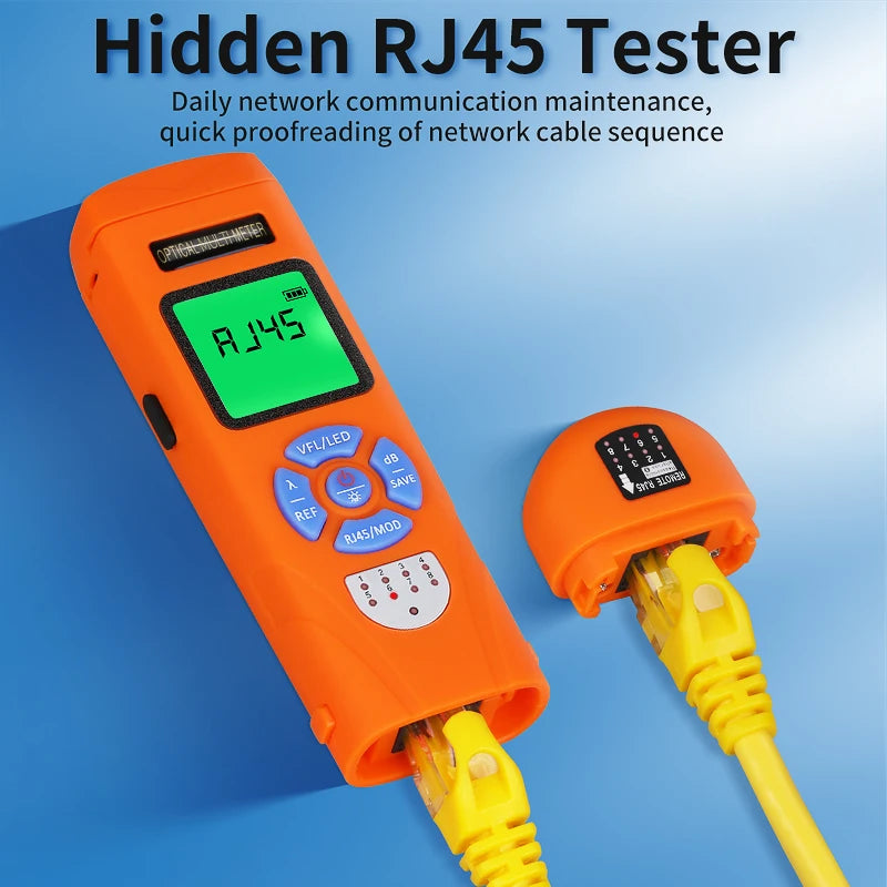 Mini Optical Power Meter / 30MW Visual Fault Locator / Rj45 Testing All in One Rechargeable Fiber Optic Cable Tester FTTH Tool
