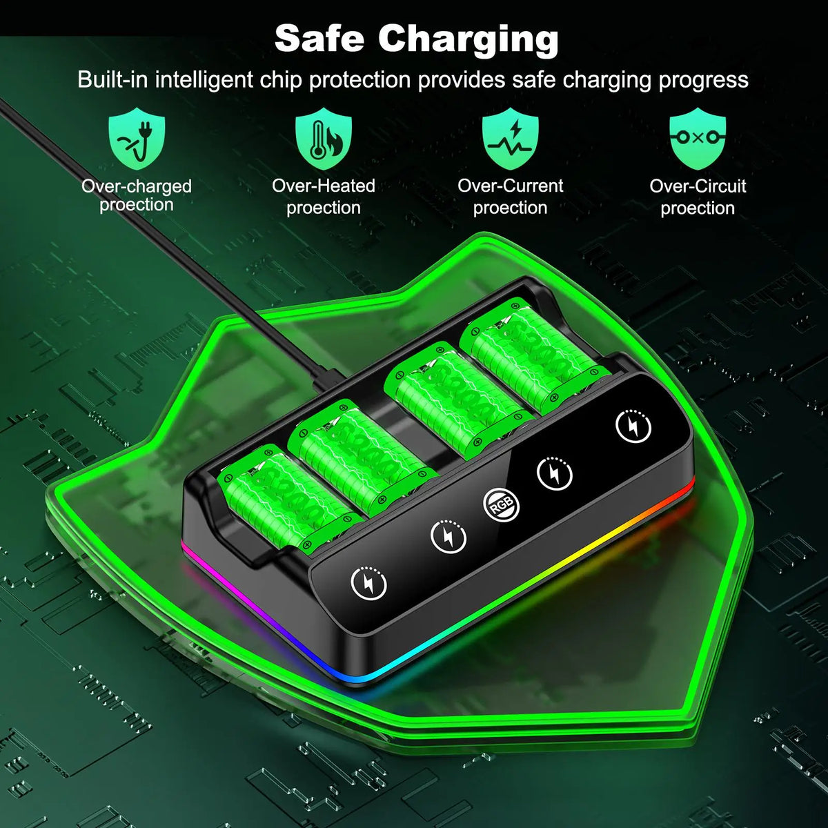 BEBONCOOL Rechargeable Battery Pack for Xbox Series X Controller 4x6200 mWh Controller Battery Pack for Xbox Series S,Xbox One