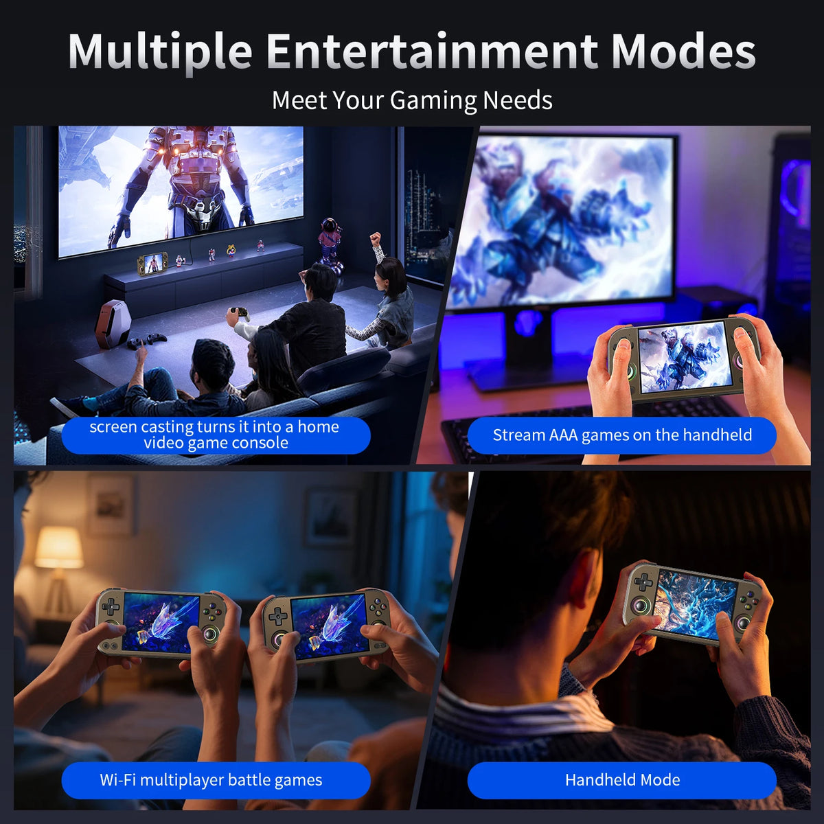 Anbernic Retro Handheld Game Console RG 477M Aluminum Alloy CNC Android 14 4.7 Inch LTPS In-Cell Touch Screen Dimensity 8300