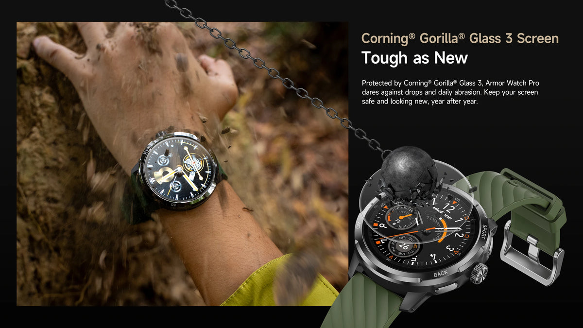 Ulefone Armor Watch Pro 1.5" AMOLED Smartwatch with Built-in GPS, Heart Rate Monitoring, Sports Watch for Men & Women