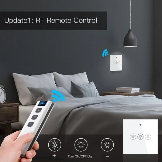 MOES New WiFi RF Smart Light Dimmer Switch 2/3Way Smart Life/Tuya APP Remote Control Works with Alexa Google Voice Assistants