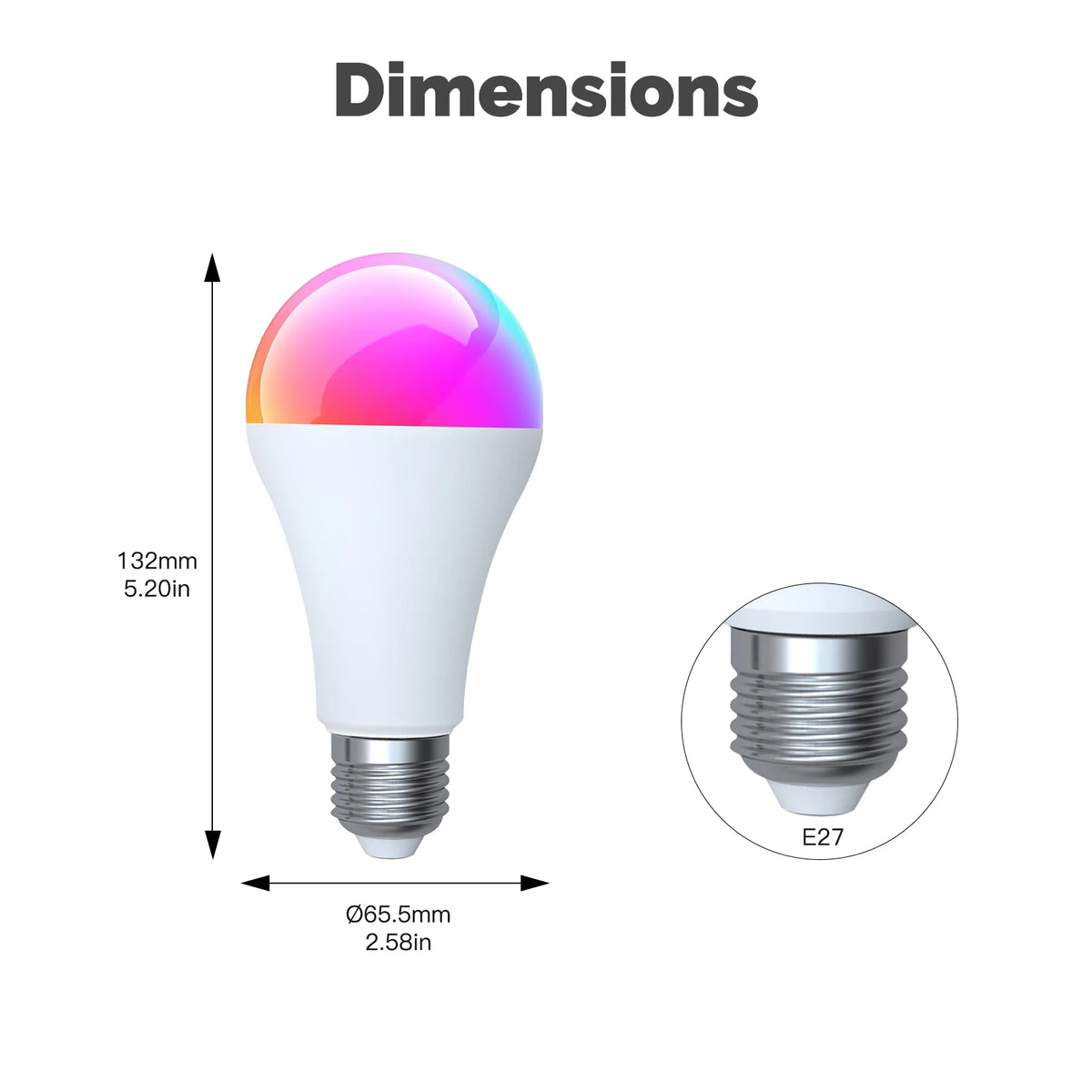 MOES Tuya Zigbee Smart LED Bulb Dimmable RGB C+W Colors 14W E27 2700K-6500K Smart Life App Remote Control With Alexa Google Home