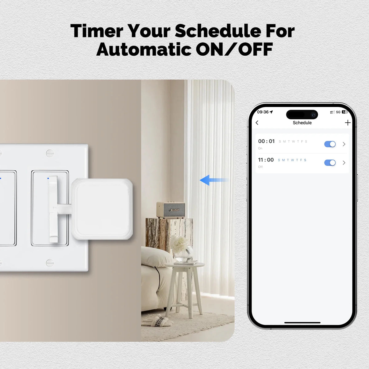 MOES Tuya Smart Bluetooth Finger Robot Warp Switch Button Key Smart Life App with Voice Control via Alexa, Google Assistant