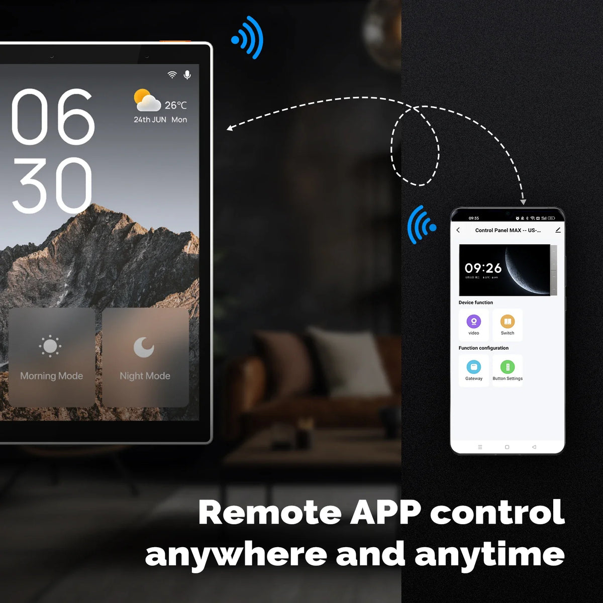 MOES Tuya WiFi Smart 5-Inch Touch Screen US Center Control Panel Built-in Alexa Voice Control ZigBee Gateway Scene Switch