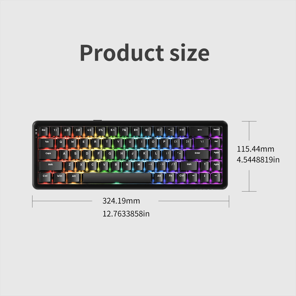 AJAZZ AK680MAX Wired Magnetic Gaming Keyboard, 68 Keys, 0.01 Precision, Zero Latency, Compact, Web Driver No Download