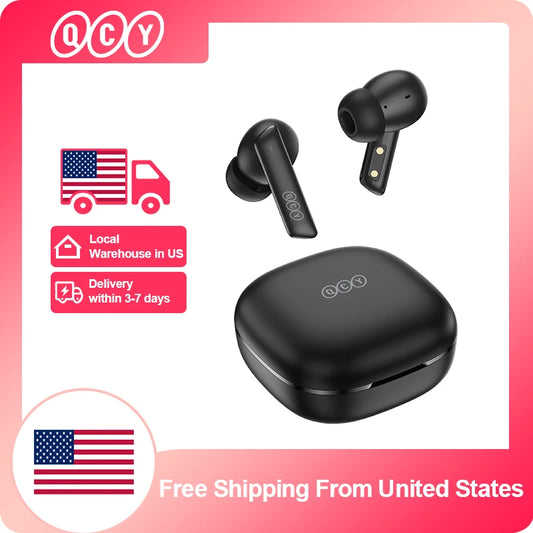 QCY HT05 MeloBuds ANC Wireless Earphone 40dB Noise Cancelling Bluetooth 5.2 Headphone 6 Mic ENC HD Call Earbud Transparency Mode