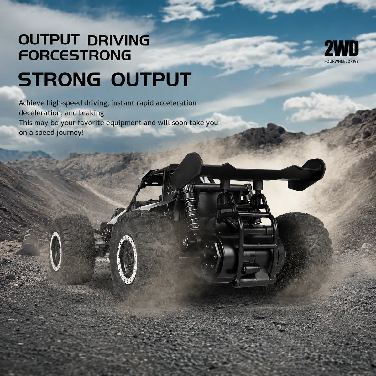 ZNLYRION 1:16 Alloy RC Off Road Car 2.4G Wireless Remote Control High Speed Buggy With LED Light Shock Absorber Kids Toy Racing Vehicle