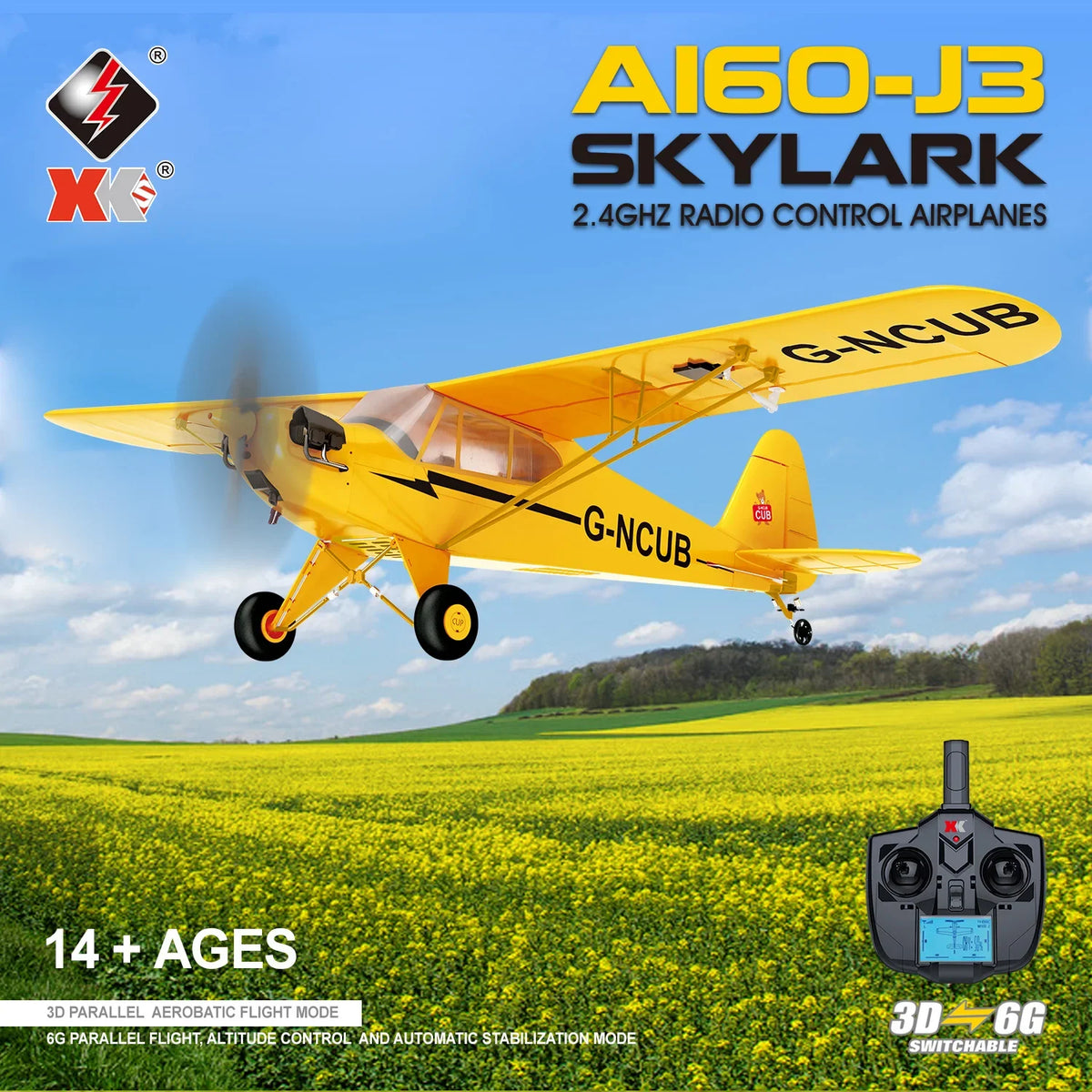 Wltoys A160 RC Airplane XK 5CH 2.4G Remote Control Aircraft 650mm Wingspan 3D6G Brushless Motor Glider Plane Toys for Children