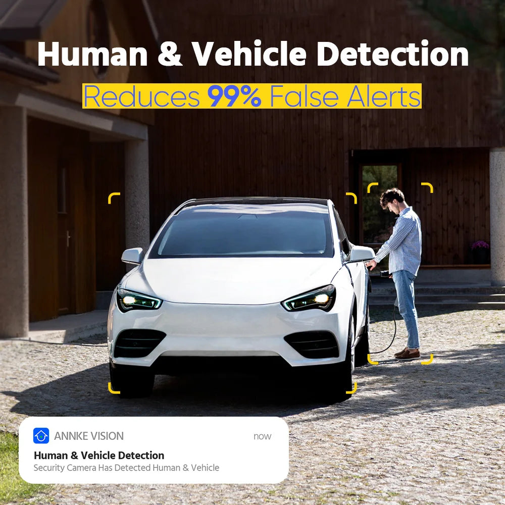 ANNKE 4K Smart Dual Light Varifocal Bullet Network Camera IP67 Motion Detection Human Vehicle Detection 8MP Smart Home