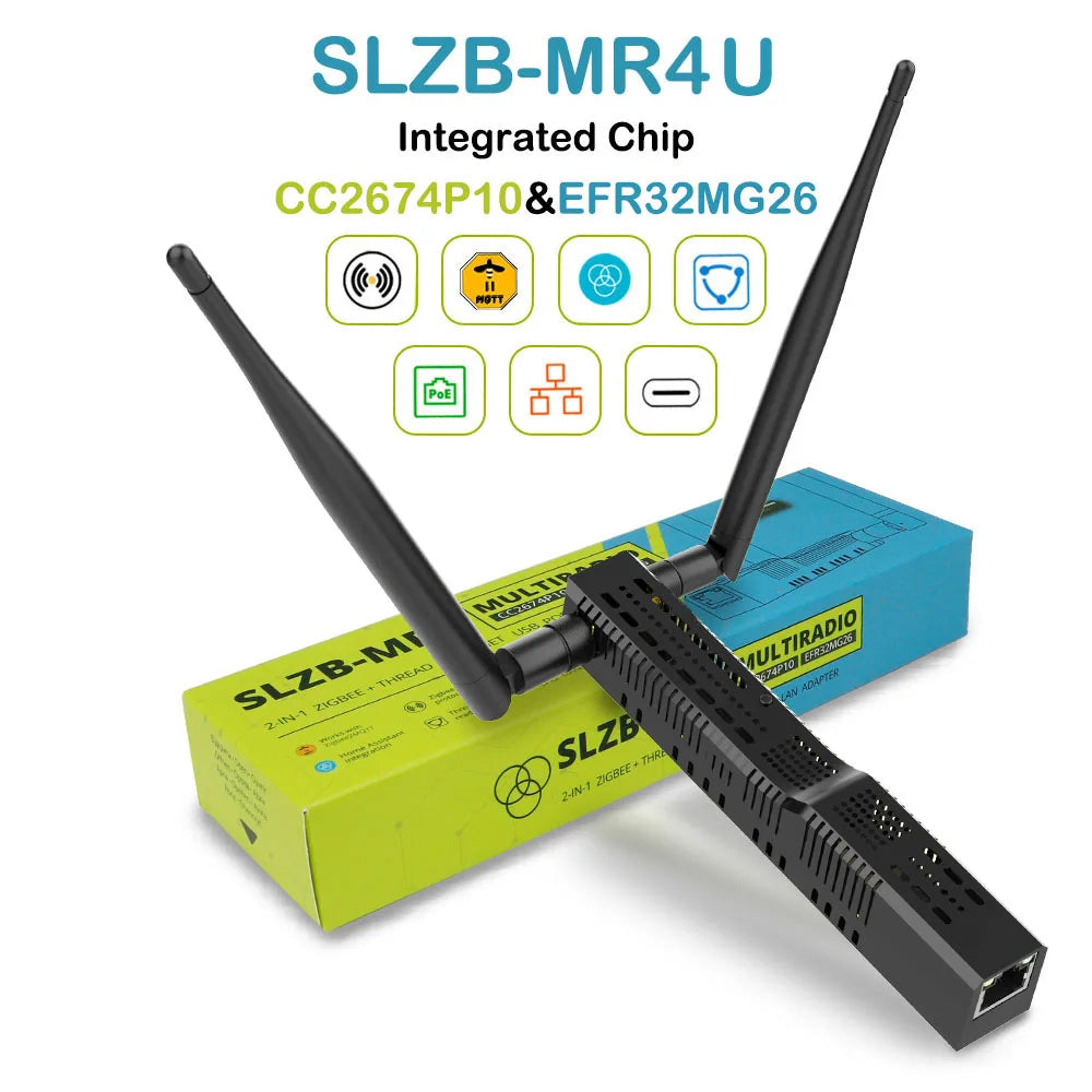 SMLIGHT SLZB-MR1/MR2/MR3/MR4/MRW10 Multiradio Zigbee 3.0 USB WiFi Gateway Coordinator POE Thread Zigbee2MQTT Home Assistant ZHA