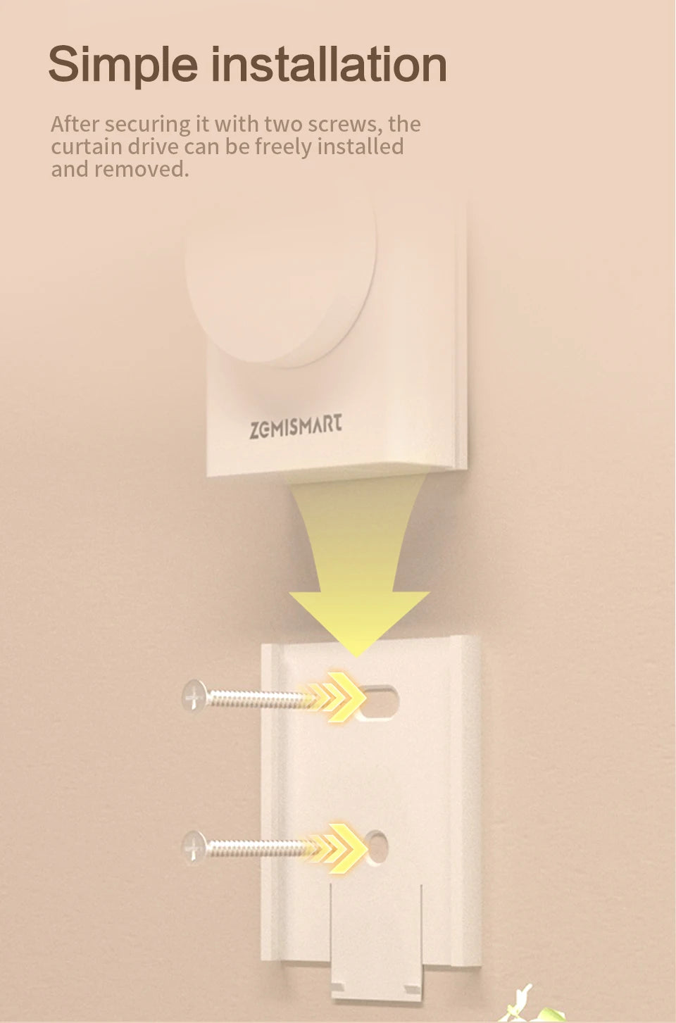 Zemismart Matter Thread Smart Roller Shade Driver Built-in Battery Knob Control Work with Homekit Alexa Google Home Smartthings