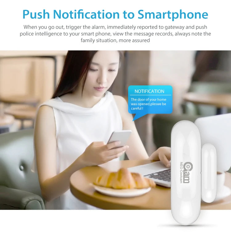 NEO Z-Wave Plus Door And Window Sensor Smart Home Automation Sensor EU 868.4MHZ Compatible With Z Wave 300 500 Series