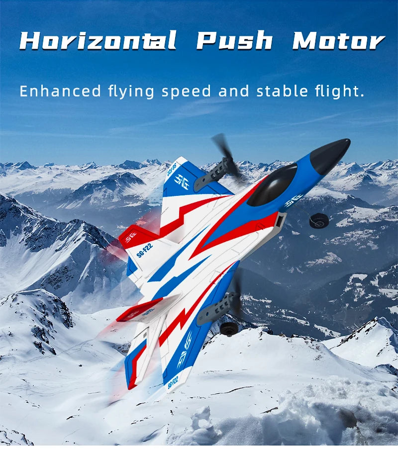 SG-F22 RC Airplane 3D Stunt Plane Model 2.4G Remote Control Fighter Glider Electric Rc Aircraft Toys For Adults