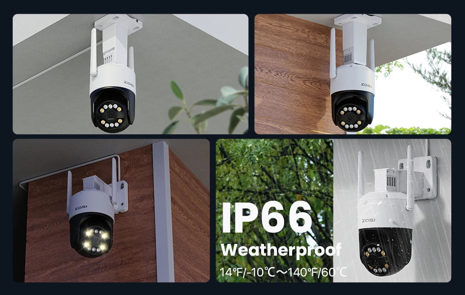 ZOSI C296 5MP/8MP PTZ WiFi 6 Camera Person Vehicle Package Detect Wireless CCTV Video Surveillance Cam Home Security Protection