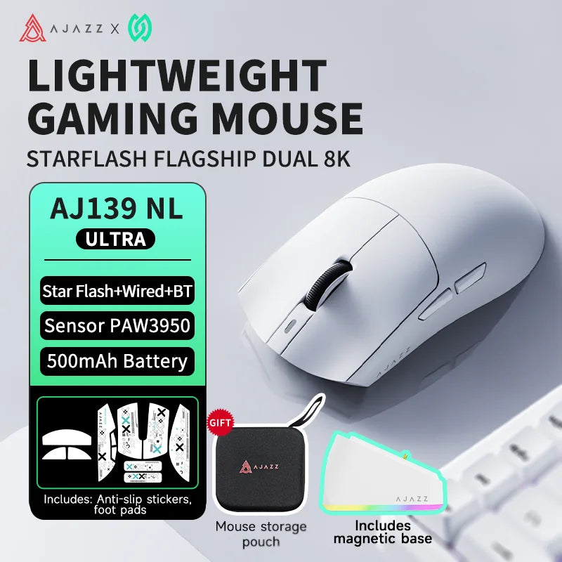 AJAZZ AJ139 V2 MC Symmetrical Ergonomic Wired Gaming Mouse, High Accuracy Sensor, Durable Switch Lightweight PC Esports Mouse