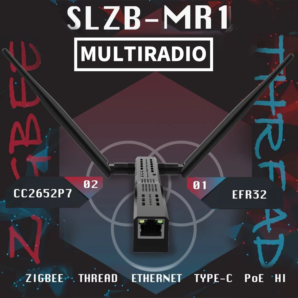 SMLIGHT SLZB-MR1/MR2/MR3/MR4/MRW10 Multiradio Zigbee 3.0 USB WiFi Gateway Coordinator POE Thread Zigbee2MQTT Home Assistant ZHA