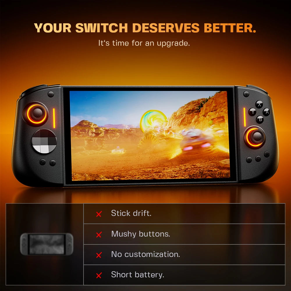 NYXI Hyperion 3 Wireless Magnetic Joypad, Full Mechanical Switches, Hall Effect No Drift, 9-Axis Gyro, Modular Gamepad for Nintendo Switch 2/Switch OLED/PC