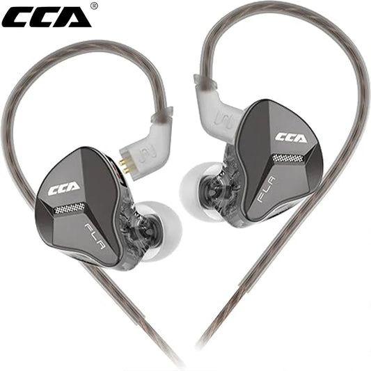 CCA FLA Wired Earbuds 10mm Dynamic Driver IEMs Earphones 2Pin Detachable Cable Headphones 3.5mm Jack for Most Audio Devices