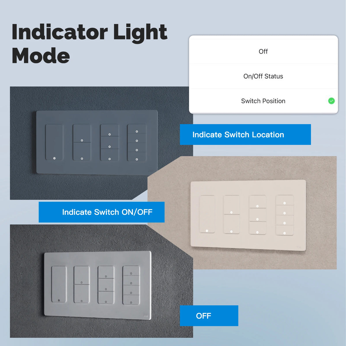 MOES Tuya Matter WiFi Smart Light Button Switch App Control Neutral Wire Required Grounding Design Alexa Google Home Apple Home