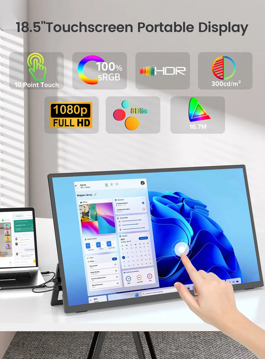 UPERFECT USteam E6 Pro 18.5" Touchscreen Portable Monitor 1080P 120Hz Smart Gaming Display For Steam Deck Laptop Computer PS6 PC