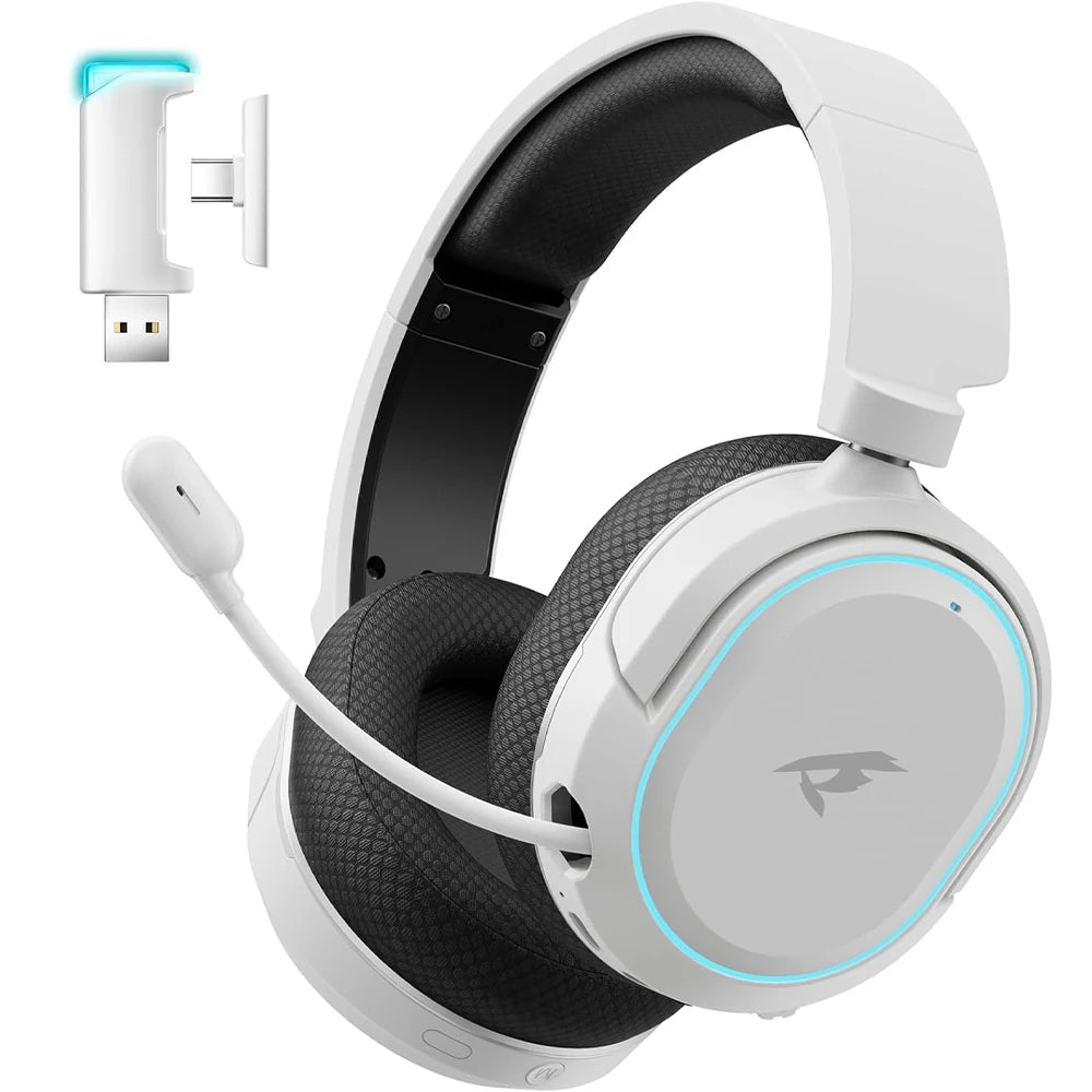 Picun G2 Wireless Gaming Headset Bluetooth 2.4G Headphones 7.1 Surround 5ms Low Latency ENC Mic for PC PS4 PS5 Phone Switch