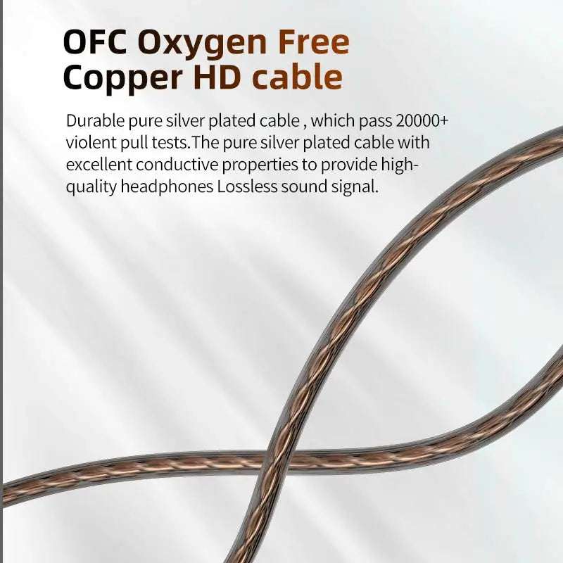CCA FLA Wired Earbuds 10mm Dynamic Driver IEMs Earphones 2Pin Detachable Cable Headphones 3.5mm Jack for Most Audio Devices