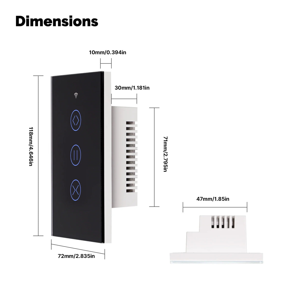 MOES Tuya ZigBee Smart Glass Touch Curtain Switch RF App Wireless Control Fireproof Neutral Wire Required With Alexa Google Home