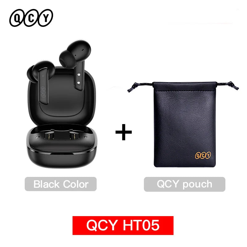 QCY HT05 MeloBuds ANC Wireless Earphone 40dB Noise Cancelling Bluetooth 5.2 Headphone 6 Mic ENC HD Call Earbud Transparency Mode