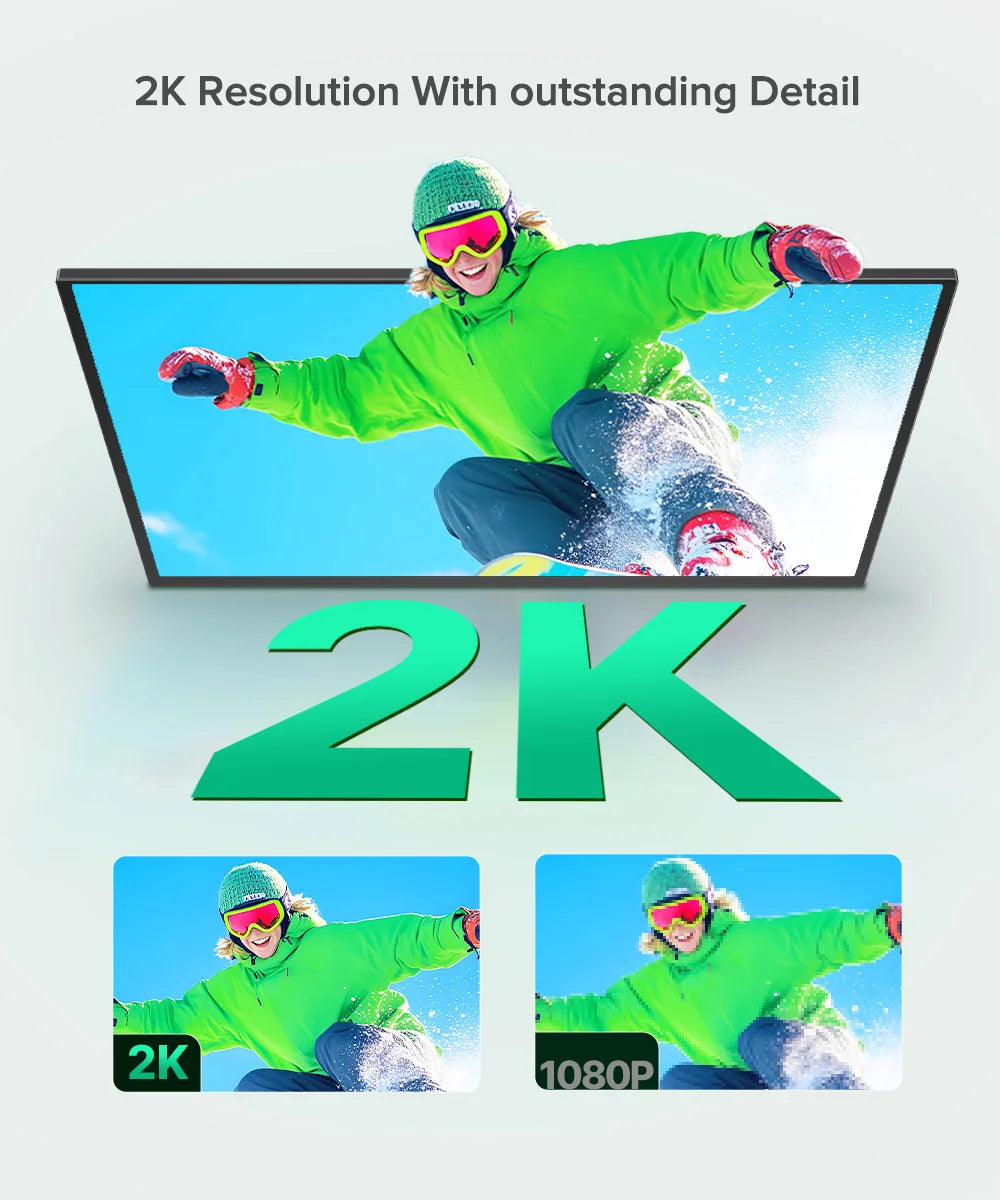 UPERFECT 24.5' 2K Computer Display 165Hz HDMI Monitor 1440P QHD 100% SRGB IPS Screen W/ Kickstand For Laptop PC Mac Game Console