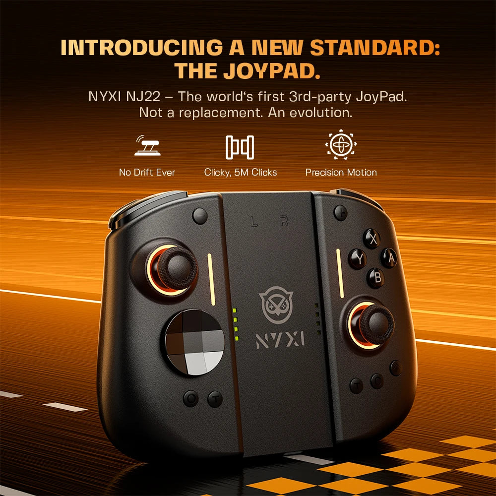 NYXI Hyperion 3 Wireless Magnetic Joypad, Full Mechanical Switches, Hall Effect No Drift, 9-Axis Gyro, Modular Gamepad for Nintendo Switch 2/Switch OLED/PC