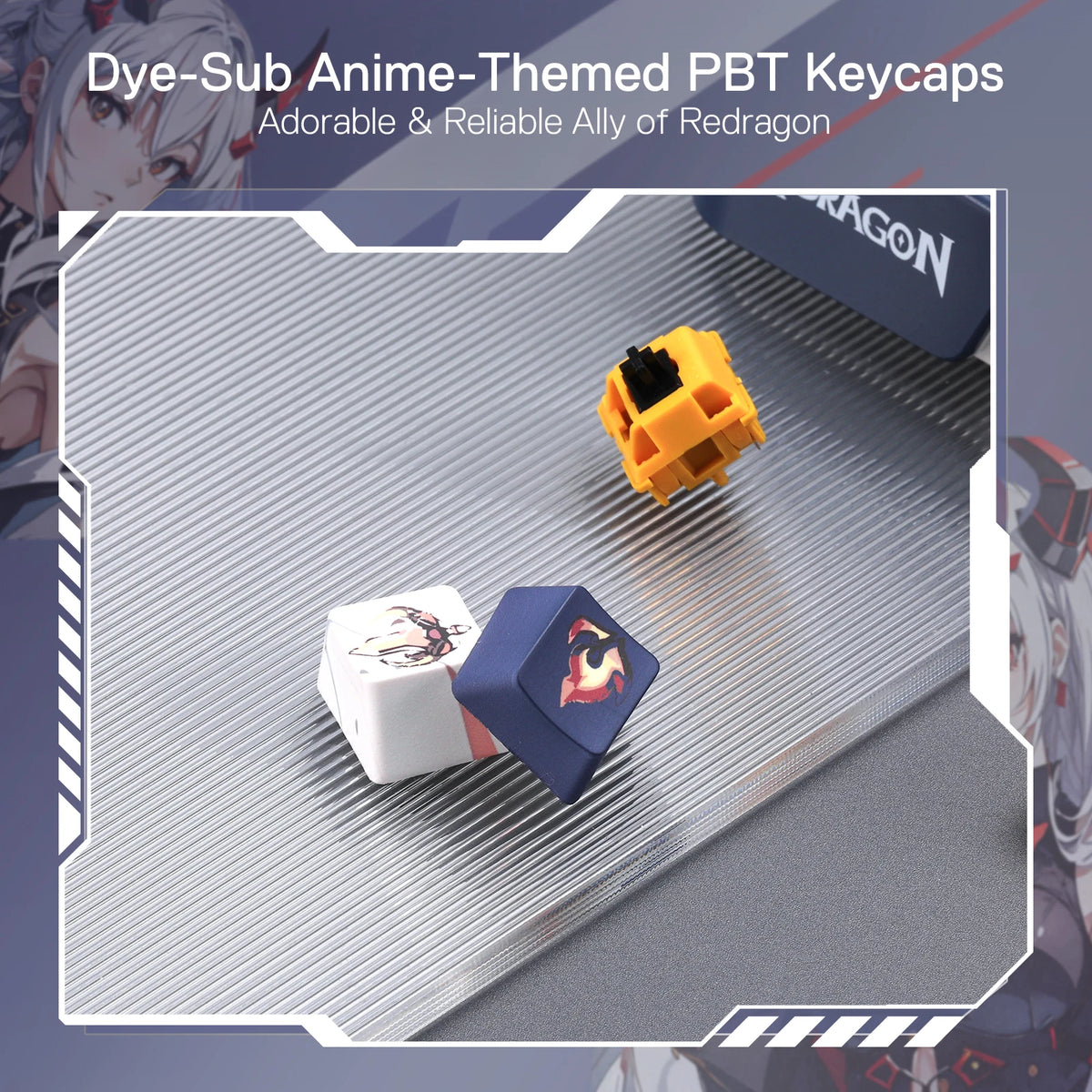 Redragon K686 PRO SE Wireless Mechanical Gaming Keyboard 98 Keys Tri-Mode Gasket RGB Hot-Swappable Anime Keyboard