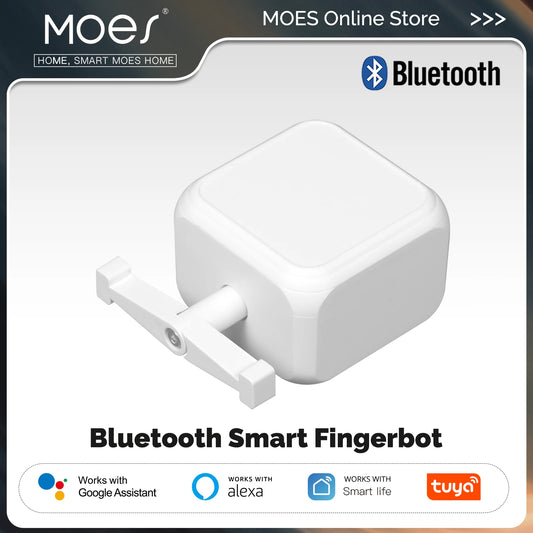 MOES Tuya Smart Bluetooth Finger Robot Warp Switch Button Key Smart Life App with Voice Control via Alexa, Google Assistant