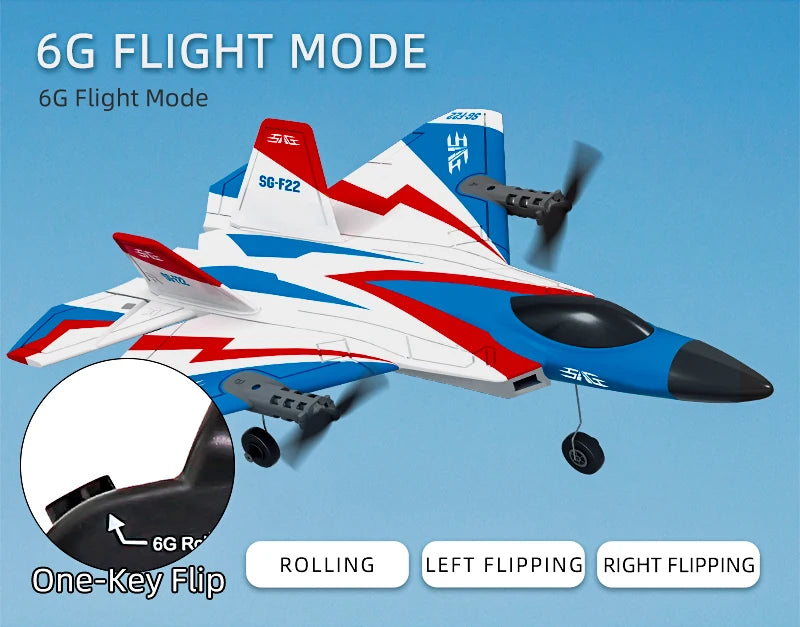 SG-F22 RC Airplane 3D Stunt Plane Model 2.4G Remote Control Fighter Glider Electric Rc Aircraft Toys For Adults