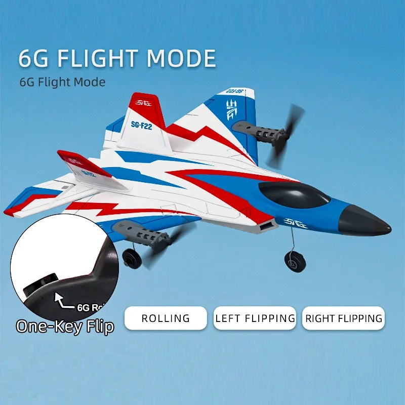 SG-F22 RC Airplane 3D Stunt Plane Model 2.4G Remote Control Fighter Glider Electric Rc Aircraft Toys For Adults
