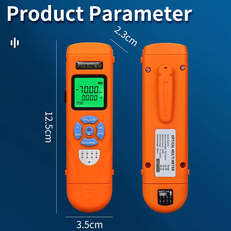 Mini Optical Power Meter / 30MW Visual Fault Locator / Rj45 Testing All in One Rechargeable Fiber Optic Cable Tester FTTH Tool