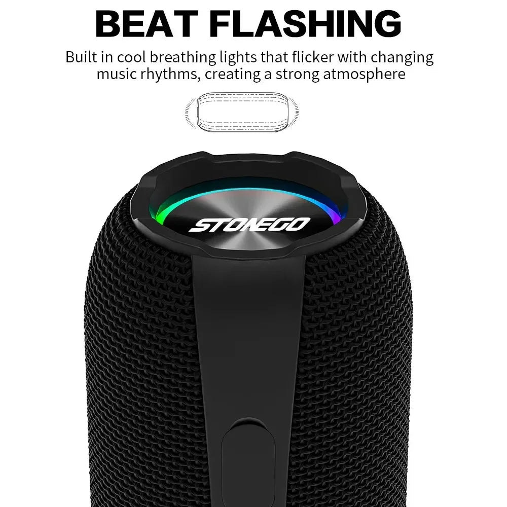 Cyberpunk Wireless Bluetooth Speakers TWS True Wireless Stereo RGB LED for Home Outdoor Party PC Gaming Desk Decor Portable Audio System with Rich Bass Clear Sound Multi Device Compatibility USB TF Card Playback