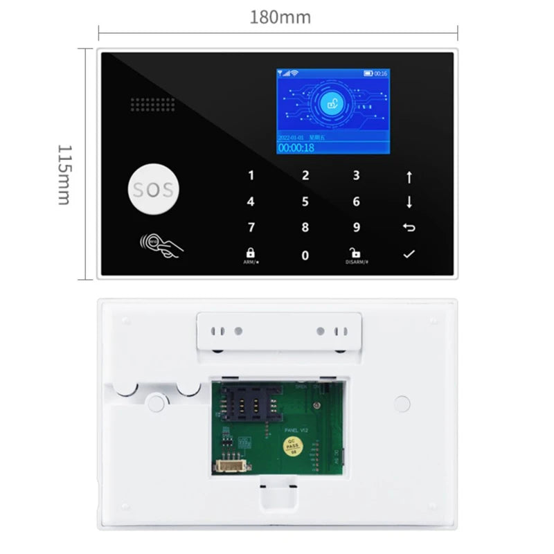 Alarm System for Home WIFI GSM Security Alarm Host Ant-theft with Door Gap PIR Motion Sensor Tuya Smart App control work Alexa