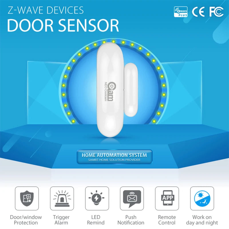 NEO Z-Wave Plus Door And Window Sensor Smart Home Automation Sensor EU 868.4MHZ Compatible With Z Wave 300 500 Series