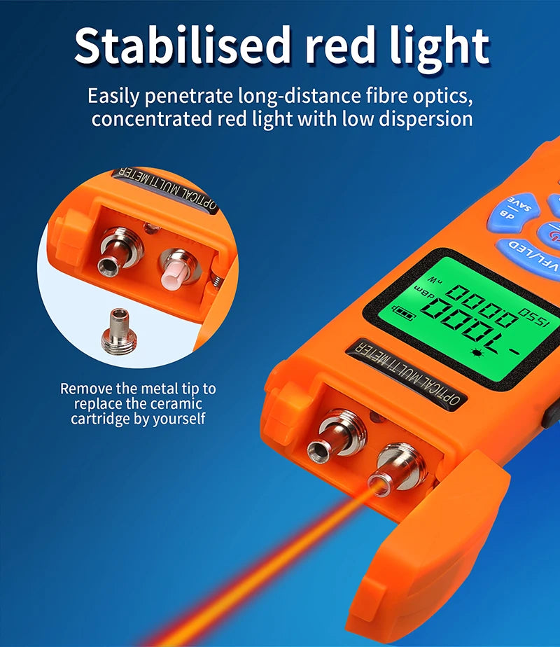 Mini Optical Power Meter / 30MW Visual Fault Locator / Rj45 Testing All in One Rechargeable Fiber Optic Cable Tester FTTH Tool