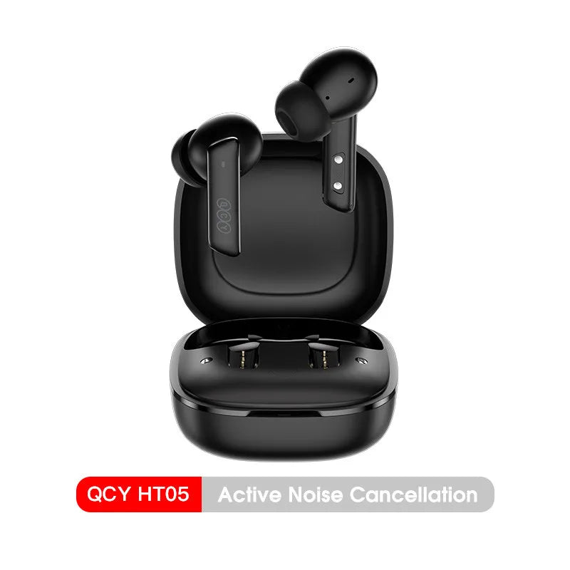 QCY HT05 MeloBuds ANC Wireless Earphone 40dB Noise Cancelling Bluetooth 5.2 Headphone 6 Mic ENC HD Call Earbud Transparency Mode