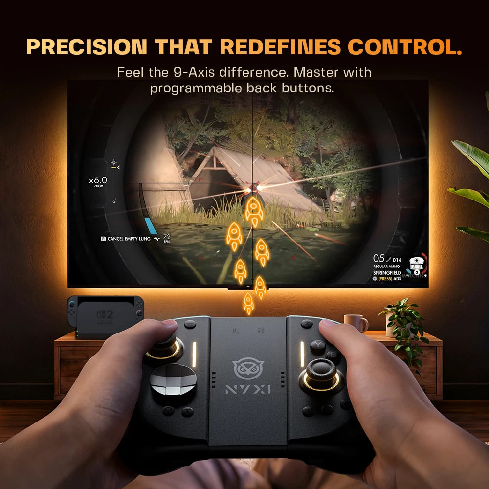 NYXI Hyperion 3 Wireless Magnetic Joypad, Full Mechanical Switches, Hall Effect No Drift, 9-Axis Gyro, Modular Gamepad for Nintendo Switch 2/Switch OLED/PC
