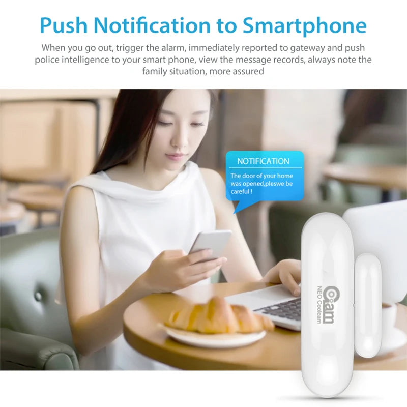 NEO Z-Wave Plus Door And Window Sensor Smart Home Automation Sensor EU 868.4MHZ Compatible With Z Wave 300 500 Series