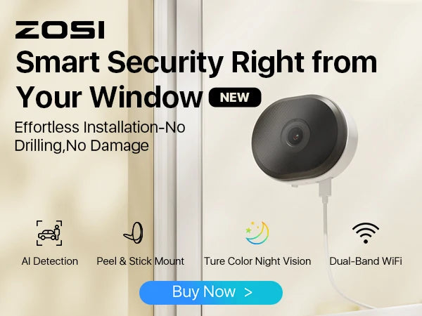 ZOSI 4K 8MP PoE Security Camera System 16 Port 32CH Dual-Disk NVR 4TB AI Detection Audio CCTV Surveillance for Home Business