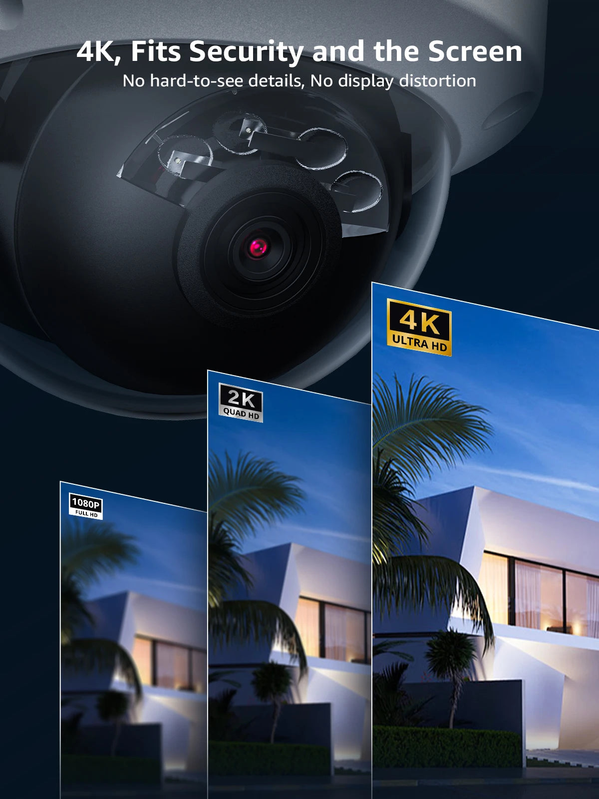 ANNKE 4K Smart Dual Light Network Camera IP67 IK08 Built-in Mic 8MP POE IP Cameras Motion detection H.265+ Smart Home 4mm