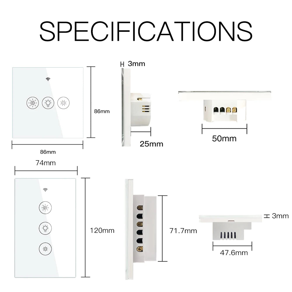MOES New WiFi RF Smart Light Dimmer Switch 2/3Way Smart Life/Tuya APP Remote Control Works with Alexa Google Voice Assistants