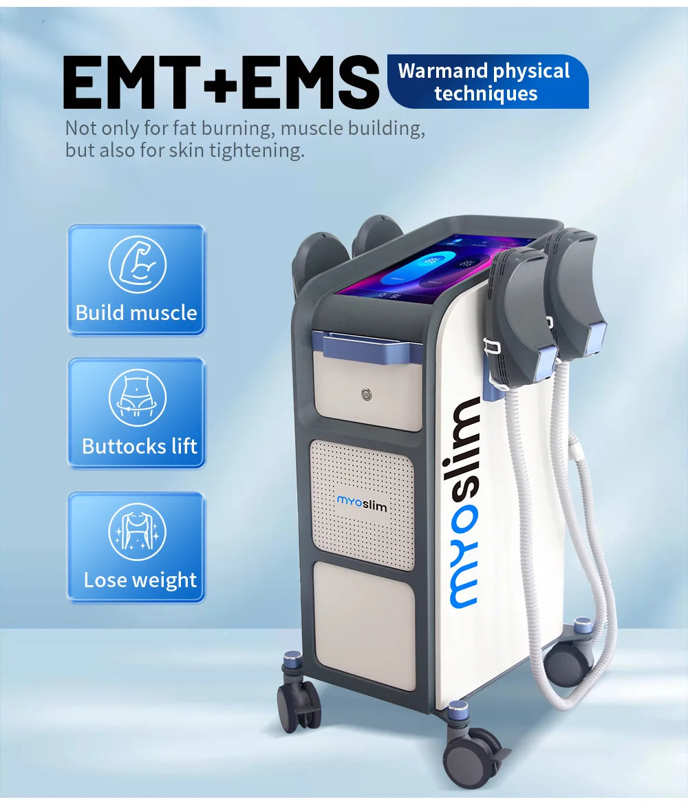 Professional 6500W RF Hi-MT Machine MYOSLIM Body Sculpting Slimming Buttock Lifting Muscle Building Fat Burning for Fitness Cen